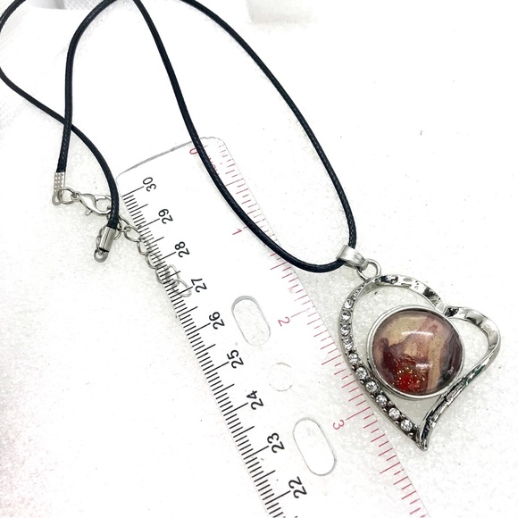 Heart Necklace Handmade 20mm snap SN20 - Picture 2 of 4